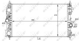 Nrf 59076 - RADIADOR ALU BRAZED OPEL ZAFIRA 10/