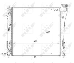 Nrf 59087 - RADIADOR ALU BRAZED HYUNDAI I40 07-