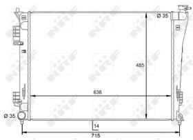 Nrf 59092 - RADIADOR ALU BRAZED HYUNDAI I40 07-
