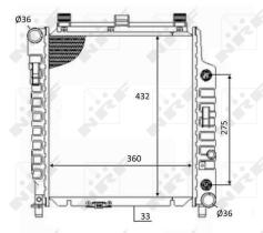 Nrf 59102 - RADIADOR ALU BRAZED MERCEDES SLK 09