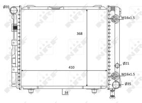 Nrf 59103 - RADIADOR ALU BRAZED MERCEDES E220 0