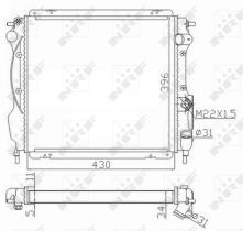 Nrf 59121 - RADIADOR ALU MECHAN RENAULT CLIO 08