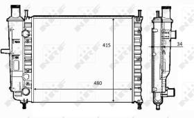 Nrf 59123 - RADIADOR ALU MECHAN FIAT MAREA 03/1