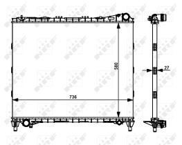 Nrf 59174 - RADIADOR ALU BRAZED LANDROVER RANGE