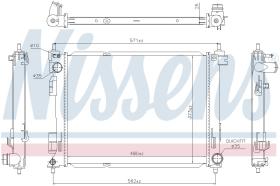 Nissens 606734 - RADIADOR KIA STONIC(YB)(17-)1.0 T-G
