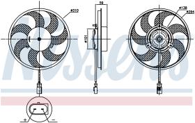 Nissens 850030 - VENTILADOR MERCEDES VITO II W 639(0