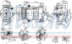 Nissens 890758 - COMPRESOR FORD B-MAX(CB2)(12-)1.0 E